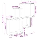 Étagère murale vieux bois 80x15x78,5 cm bois d'ingénierie – Image 7