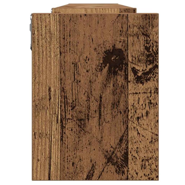 Étagères murales 2 pcs vieux bois 100x15x20cm bois d'ingénierie – Image 4