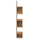 Étagère d'angle murale vieux bois 20x20x127,5 cm – Image 3