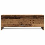 Garde-robe vieux bois 100x32,5x35 cm bois d'ingénierie – Image 2