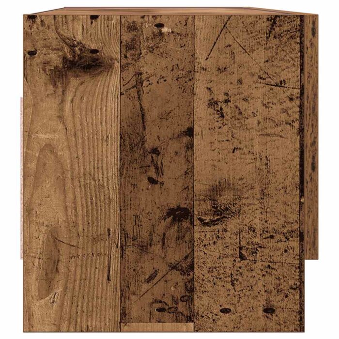 Garde-robe vieux bois 100x32,5x35 cm bois d'ingénierie – Image 3