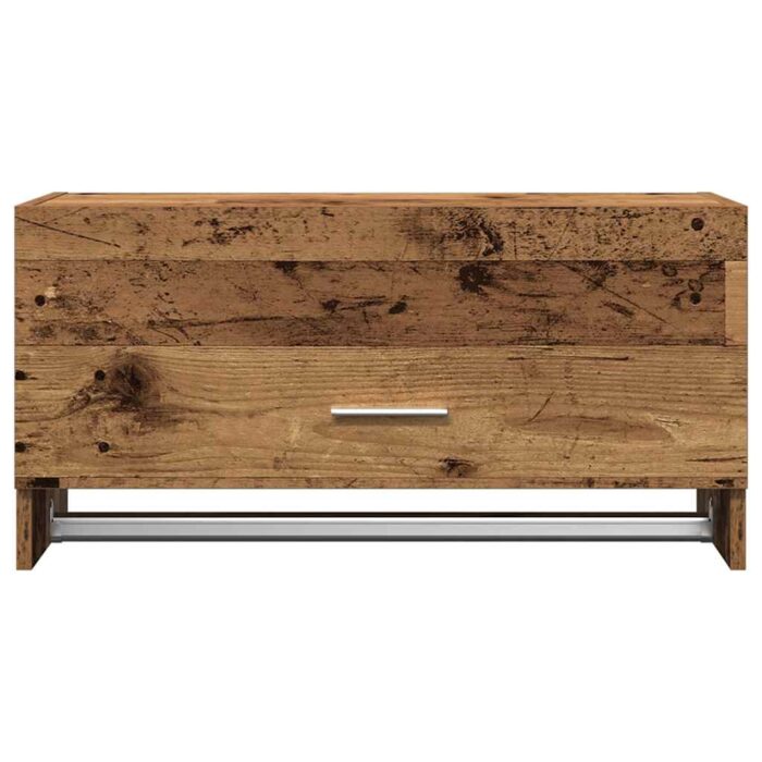 Garde-robe vieux bois 70x32,5x35 cm bois d'ingénierie – Image 2