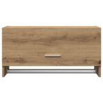 Armoire en chêne artisanal 70x32,5x35 cm bois d'ingénierie – Image 2