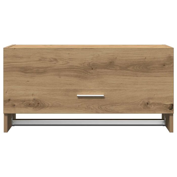 Armoire en chêne artisanal 70x32,5x35 cm bois d'ingénierie – Image 2