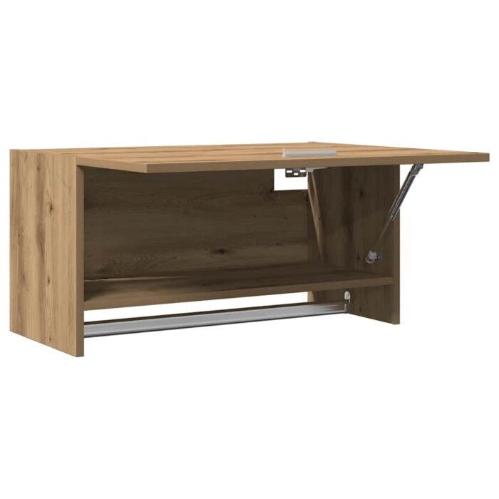 Armoire en chêne artisanal 70x32,5x35 cm bois d'ingénierie – Image 7