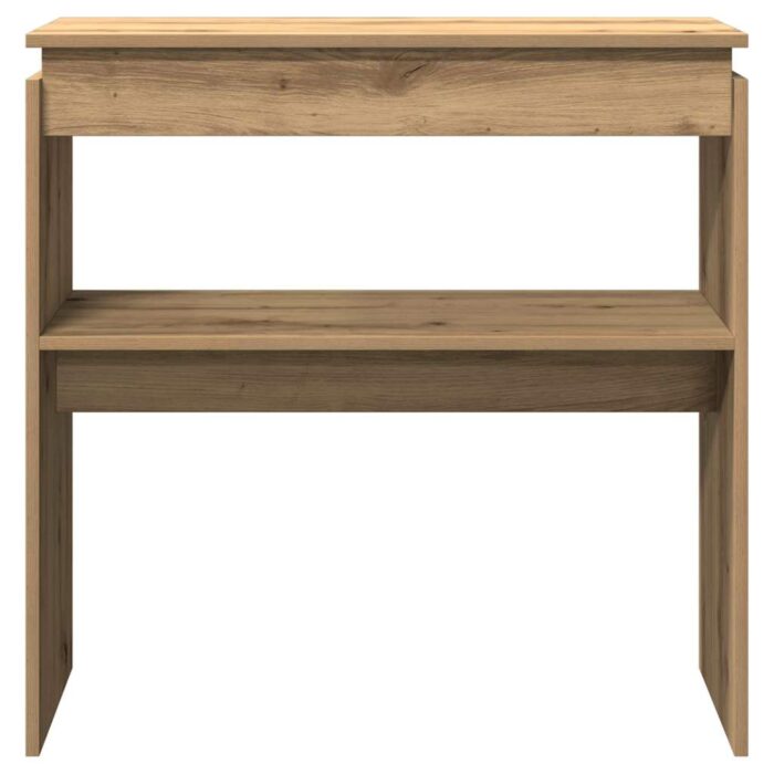 Table console chêne artisanal 80x30x80 cm bois d'ingénierie – Image 2