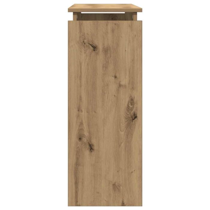 Table console chêne artisanal 80x30x80 cm bois d'ingénierie – Image 3