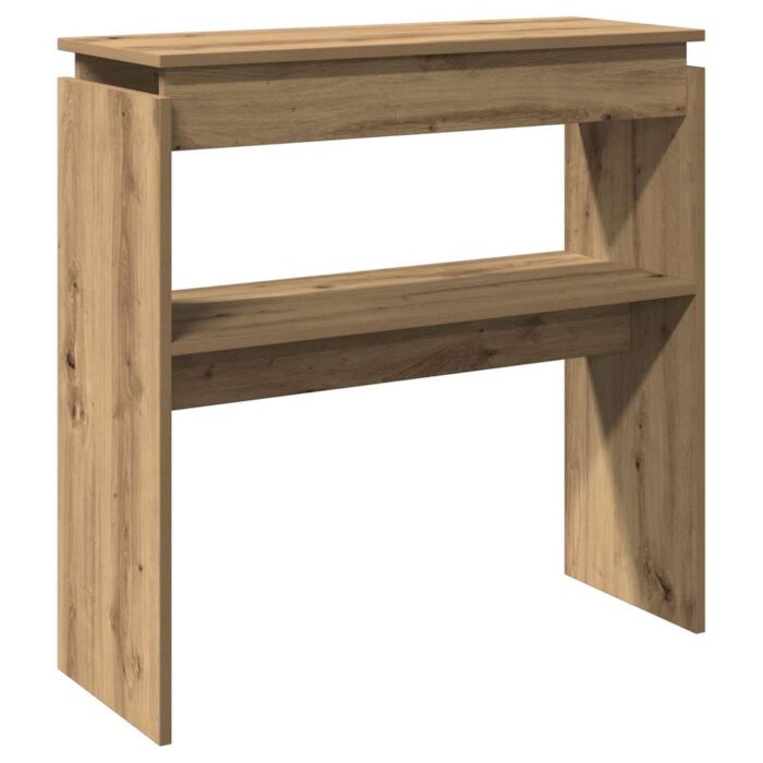 Table console chêne artisanal 80x30x80 cm bois d'ingénierie – Image 4