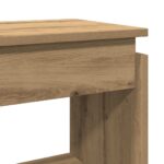 Table console chêne artisanal 80x30x80 cm bois d'ingénierie – Image 5