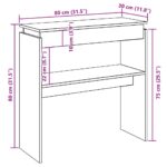 Table console chêne artisanal 80x30x80 cm bois d'ingénierie – Image 7