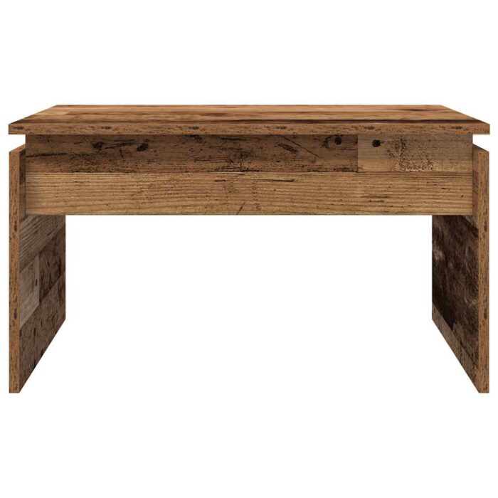 Table basse vieux bois 68x50x38 cm bois d'ingénierie – Image 2