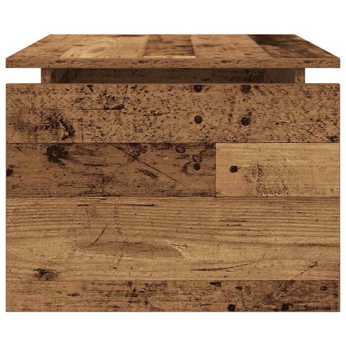 Table basse vieux bois 68x50x38 cm bois d'ingénierie – Image 3