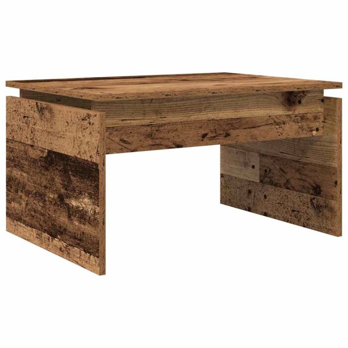 Table basse vieux bois 68x50x38 cm bois d'ingénierie – Image 4