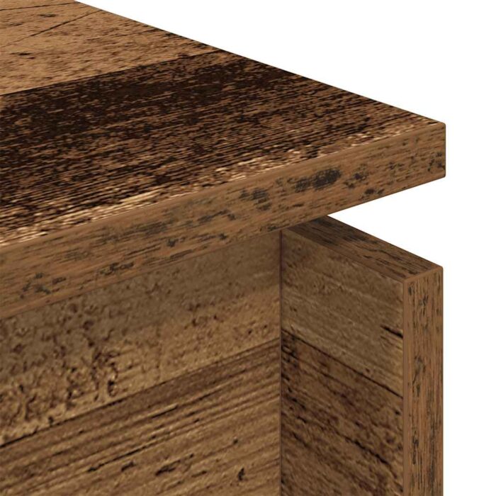 Table basse vieux bois 68x50x38 cm bois d'ingénierie – Image 5