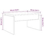 Table basse chêne artisanal 68x50x38 cm bois d'ingénierie – Image 7