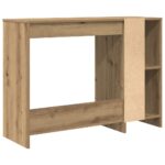 Bureau chêne artisanal 102,5x35x75 cm bois d'ingénierie – Image 4