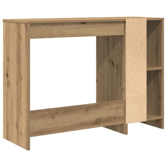 Bureau chêne artisanal 102,5x35x75 cm bois d'ingénierie – Image 4