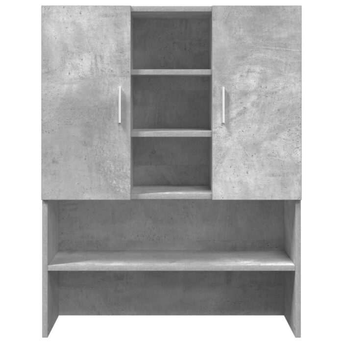 Meuble pour machine à laver Gris béton 70,5x25,5x90 cm – Image 2