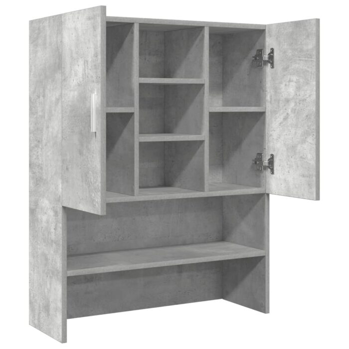 Meuble pour machine à laver Gris béton 70,5x25,5x90 cm – Image 5