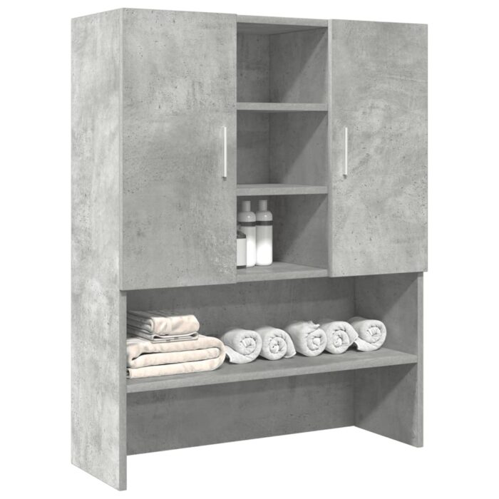 Meuble pour machine à laver Gris béton 70,5x25,5x90 cm – Image 1