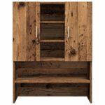 Meuble pour machine à laver vieux bois 70,5x25,5x90 cm – Image 2