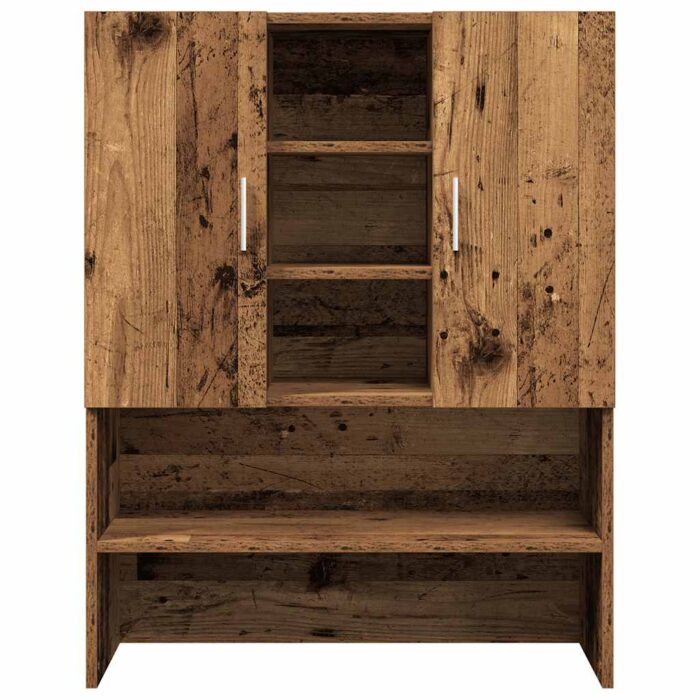 Meuble pour machine à laver vieux bois 70,5x25,5x90 cm – Image 2