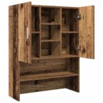 Meuble pour machine à laver vieux bois 70,5x25,5x90 cm – Image 5