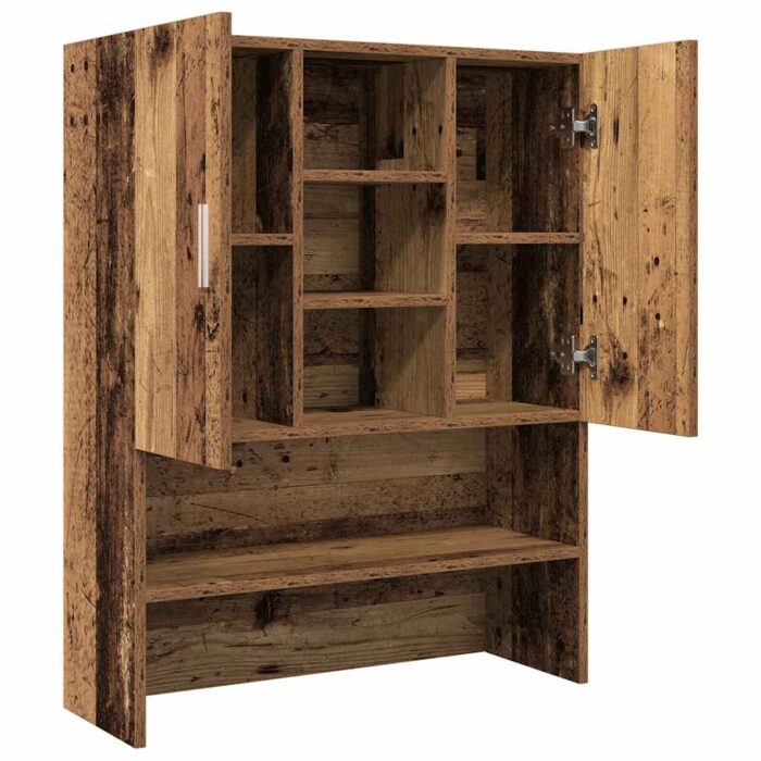 Meuble pour machine à laver vieux bois 70,5x25,5x90 cm – Image 5