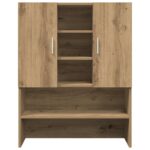 Meuble pour machine à laver chêne artisanal 70,5x25,5x90 cm – Image 2