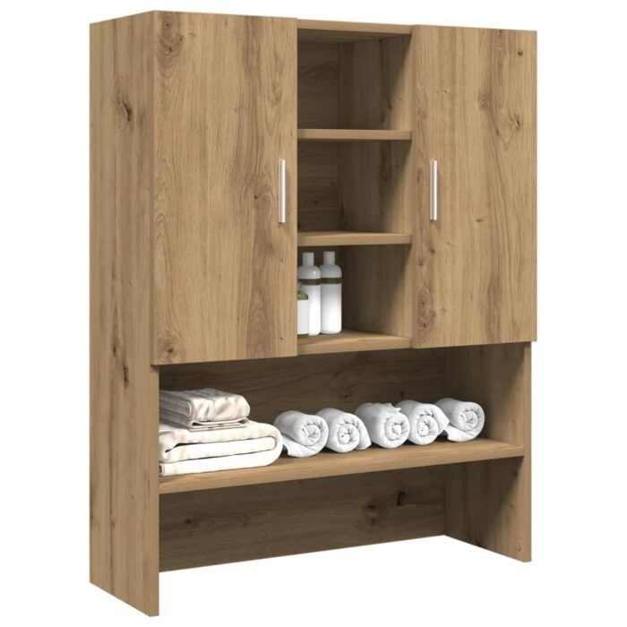 Meuble pour machine à laver chêne artisanal 70,5x25,5x90 cm – Image 1