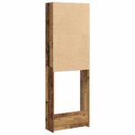 Meuble pour machine à laver vieux bois 64x24x190 cm – Image 6