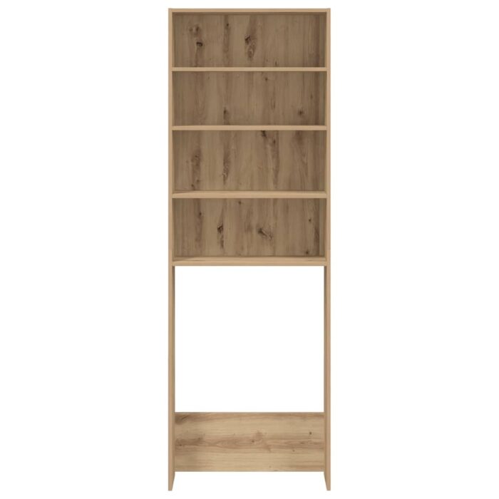 Meuble pour machine à laver chêne artisanal 64x24x190 cm – Image 4