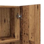 Meuble pour machine à laver vieux bois 64x25,5x190 cm – Image 8