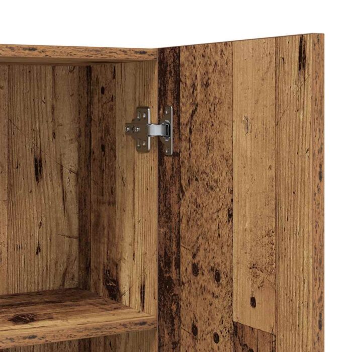 Meuble pour machine à laver vieux bois 64x25,5x190 cm – Image 8