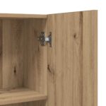 Meuble pour machine à laver chêne artisanal 64x25,5x190 cm – Image 8