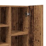 Meuble pour machine à laver vieux bois 64x25,5x190 cm – Image 8