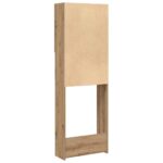 Meuble pour machine à laver chêne artisanal 64x25,5x190 cm – Image 7