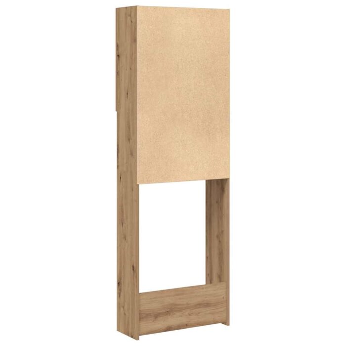 Meuble pour machine à laver chêne artisanal 64x25,5x190 cm – Image 7