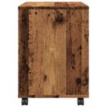 Armoire à roulettes vieux bois 45x38x54 cm bois d'ingénierie – Image 4