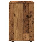 Armoire à roulettes vieux bois 46x36x59 cm bois d'ingénierie – Image 4