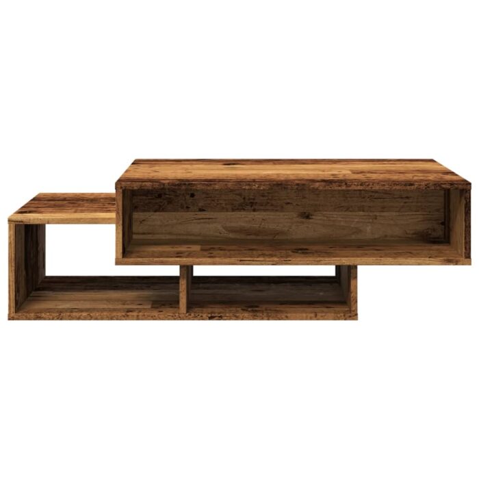 Table basse vieux bois 105x55x32 cm bois d'ingénierie – Image 2