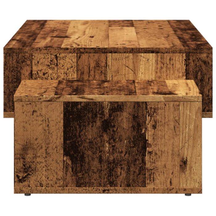 Table basse vieux bois 105x55x32 cm bois d'ingénierie – Image 3