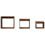 Tables gigognes 3 pcs vieux bois bois d'ingénierie – Image 2