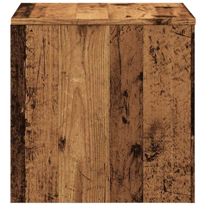 Tables d'appoint 3 pcs vieux bois bois d'ingénierie – Image 4