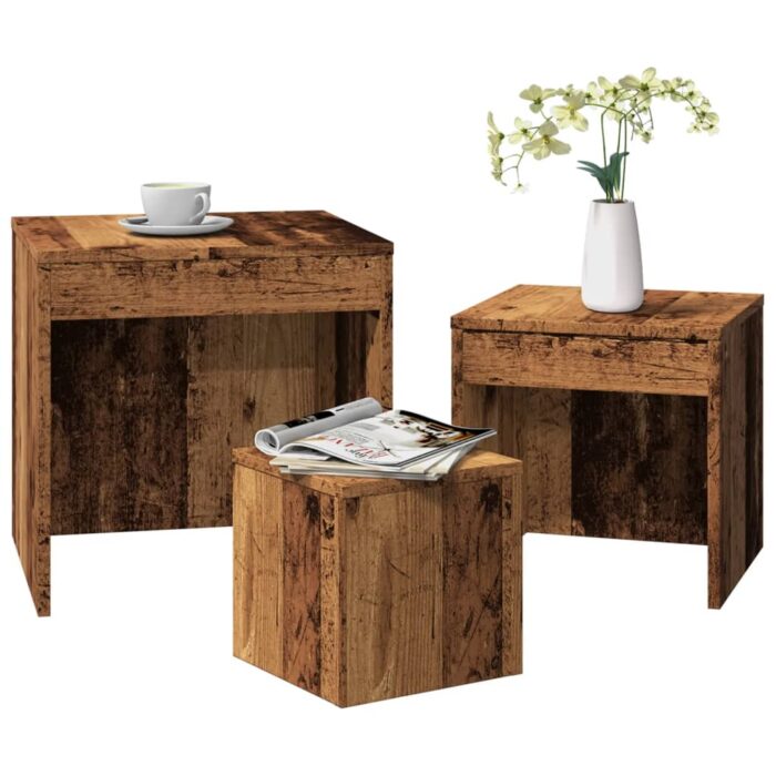 VXL8721158440396_m_en_hd_1.jpg Tables gigognes 3 pcs vieux bois bois d'ingénierie – Image 1
