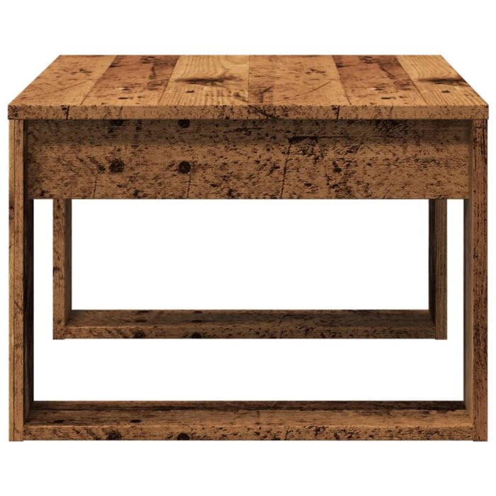 Table d'appoint vieux bois 50x50x35 cm bois d'ingénierie – Image 3