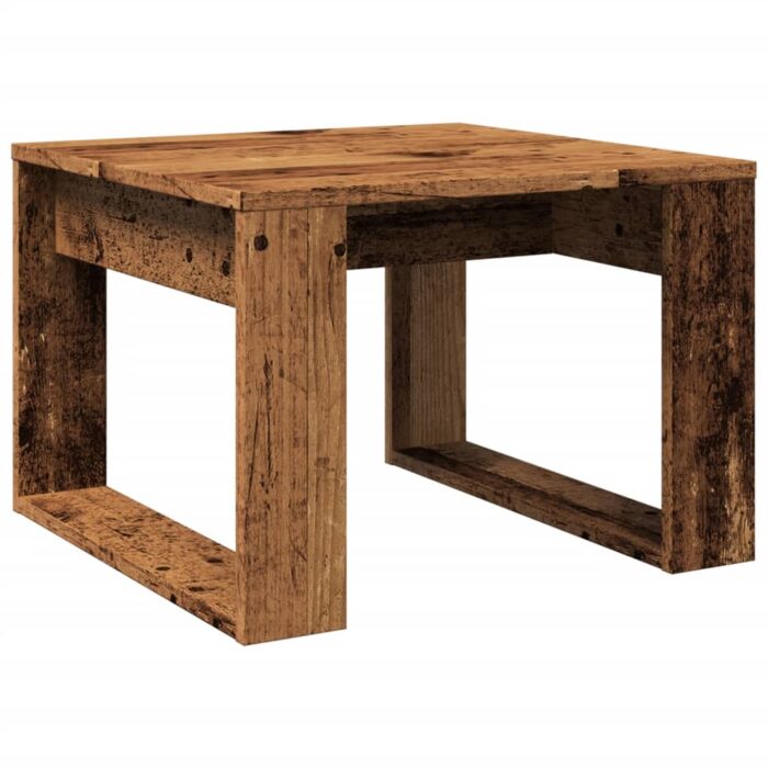 Table d'appoint vieux bois 50x50x35 cm bois d'ingénierie – Image 4