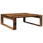 Table basse vieux bois 100x100x35 cm bois d'ingénierie – Image 4