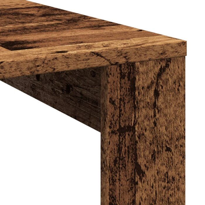 Table basse vieux bois 100x100x35 cm bois d'ingénierie – Image 5
