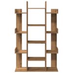 Bibliothèque chêne artisanal 86x25,5x140 cm bois d'ingénierie – Image 2